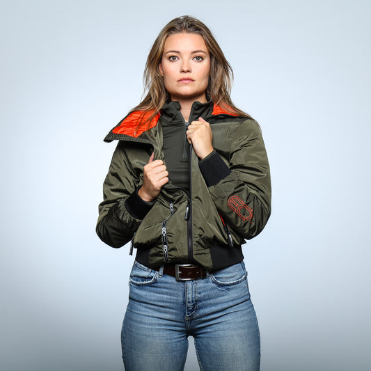 Women Bomber Jacket groen