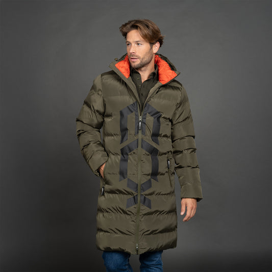 Men Long Jacket groen