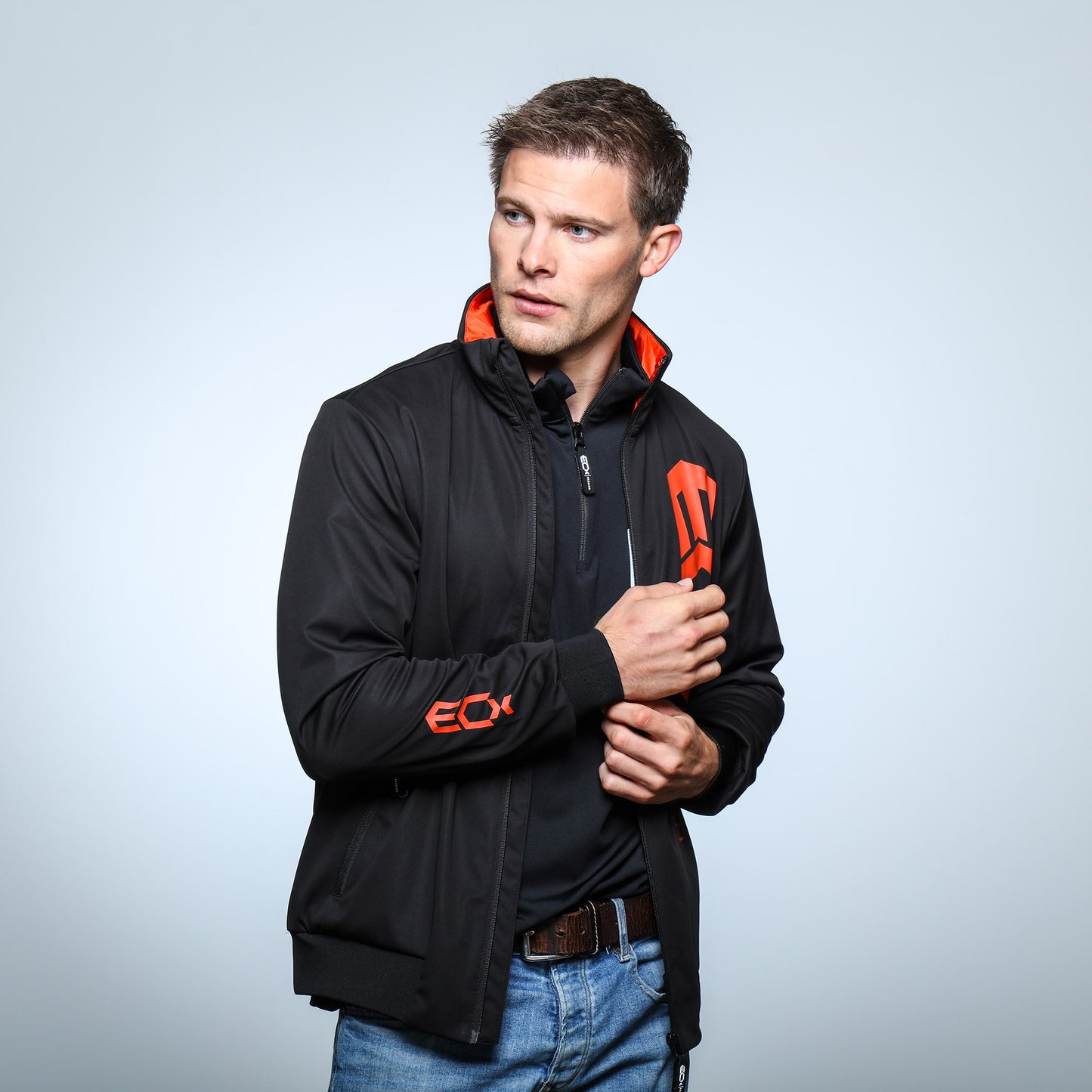 Men Softshell Jacket zwart