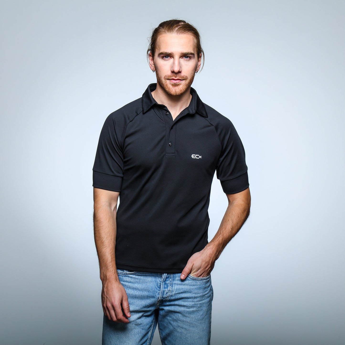 Men Shirt korte mouw zwart