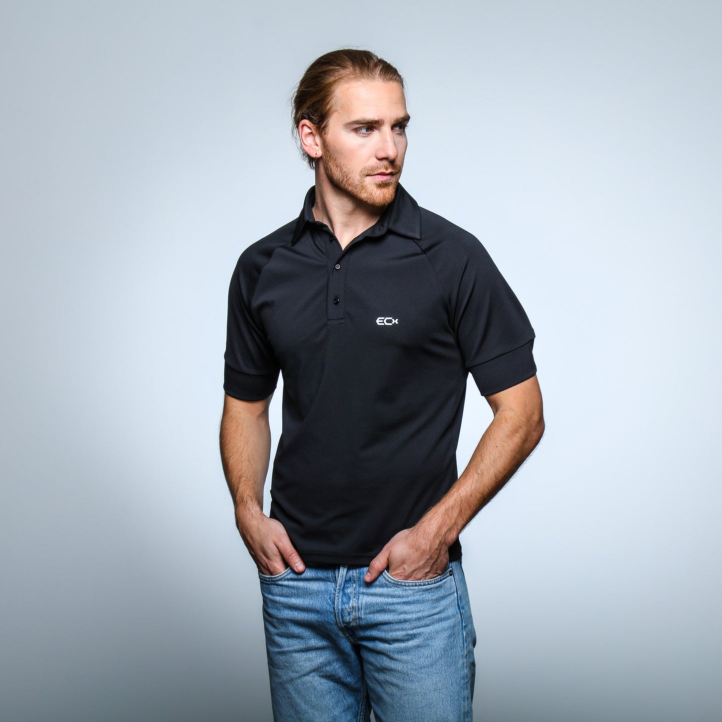 Men Shirt korte mouw zwart
