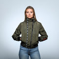 Women Bomber Jacket groen