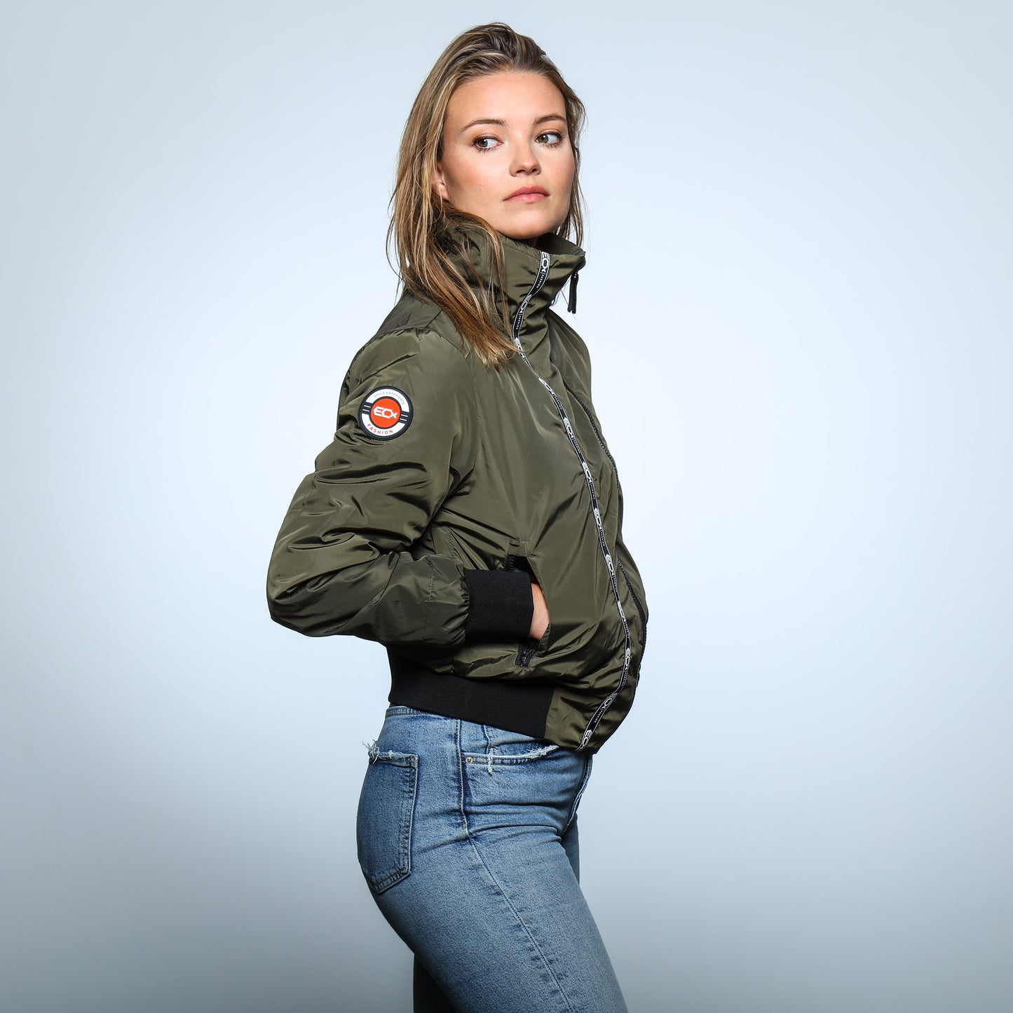 Women Bomber Jacket groen