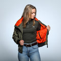 Women Bomber Jacket groen
