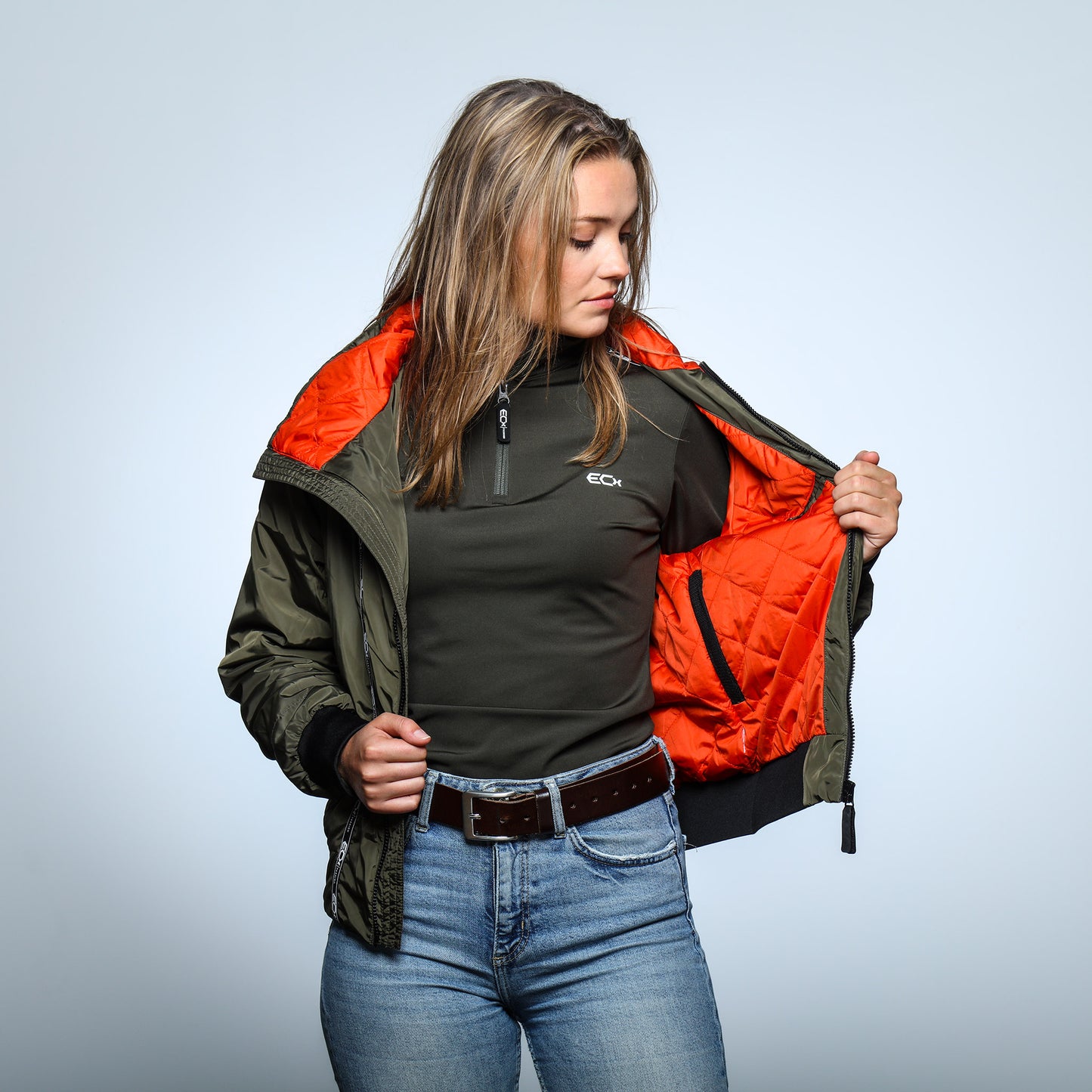 Women Bomber Jacket groen