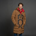 Men Long Jacket bruin