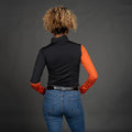 Women Shirt Colourblock zwart/oranje
