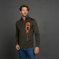 Men Polo Shirt Long sleeve groen