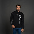 Men Shirt Long Sleeve zipper zwart