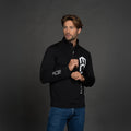 Men Shirt Long Sleeve zipper zwart