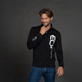 Men Shirt Long Sleeve zipper zwart